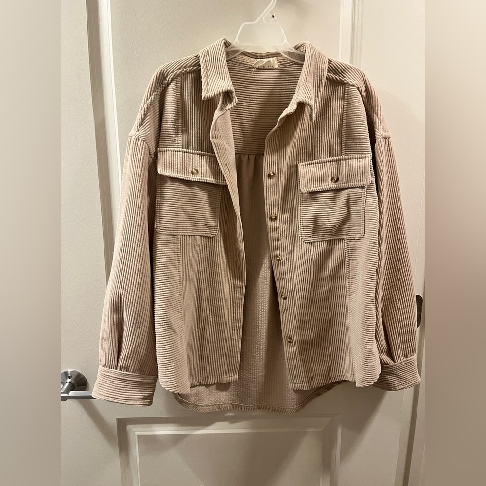 Red Dress Corduroy Shacket